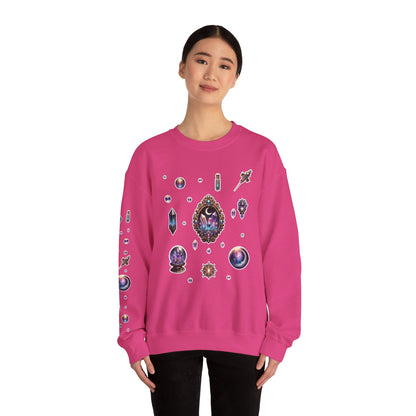 “Crystal Gem” Unisex Heavy Blend™ Crewneck Sweatshirt — soft, strong, and sparkling 💎🌌🖤