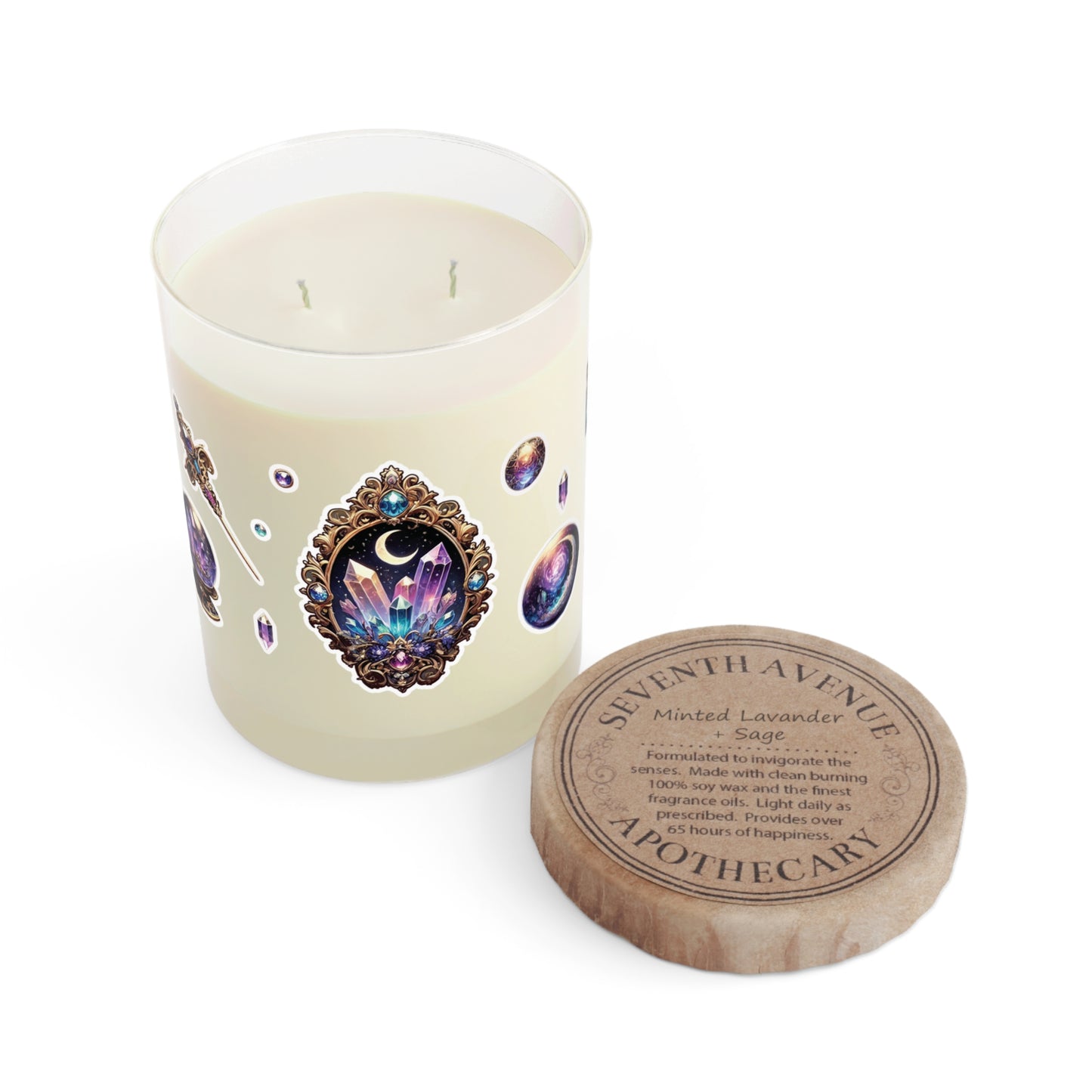 "Crystal Gem" Scented Candle - Full Glass, 11oz