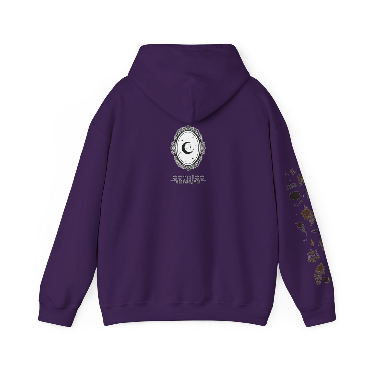 “Libra” Unisex Heavy Blend™ Hooded Sweatshirt — balanced, bold, and serving celestial symmetry♎🖤⚖️✨