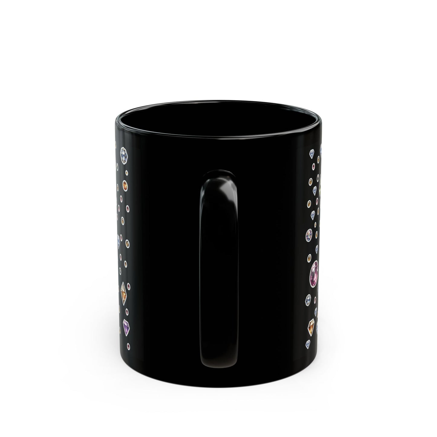 “BEEJEWEL” Black Mug (11oz & 15oz) — sweet, sharp, and brewed to buzz 🐝💎☕🖤