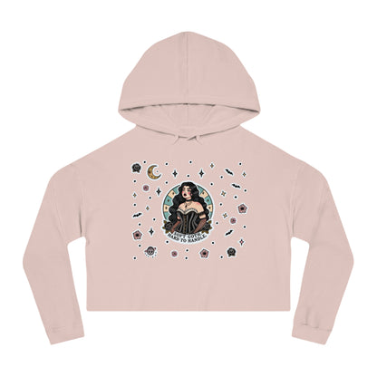 “Soft Goth” Cropped Hooded Sweatshirt — tender, toxic, and softly unbothered 🖤🌫️🕸️✨