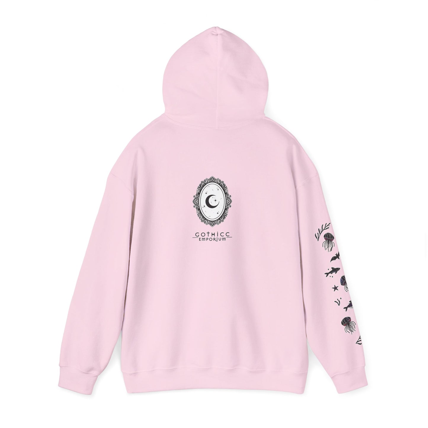 🧜‍♀️“Siren in the Shadows” Unisex Heavy Blend™ Hooded Sweatshirt — haunting, hypnotic, and draped in danger 🖤🌊🧜‍♀️🌑