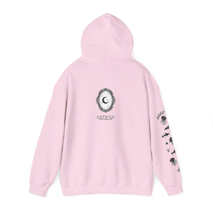 🧜‍♀️“Siren in the Shadows” Unisex Heavy Blend™ Hooded Sweatshirt — haunting, hypnotic, and draped in danger 🖤🌊🧜‍♀️🌑