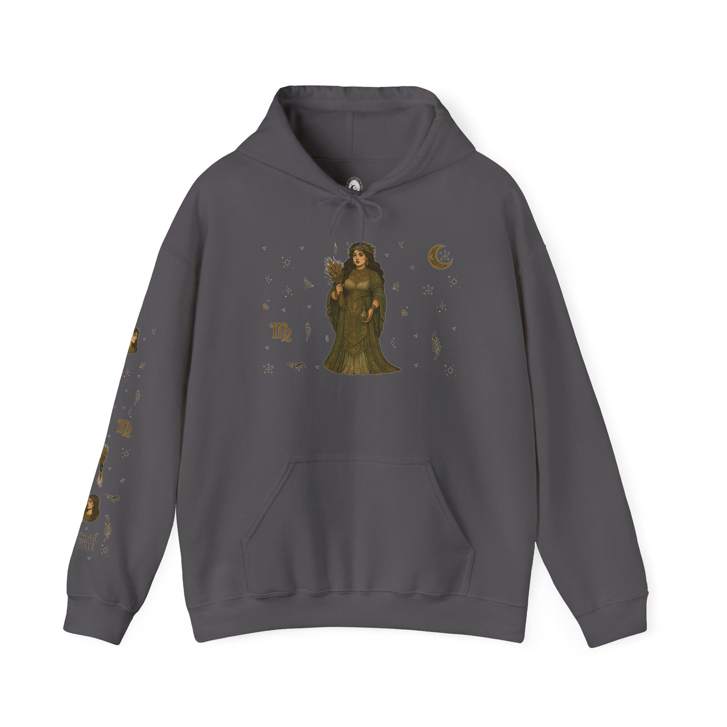 “Virgo” Unisex Heavy Blend™ Hooded Sweatshirt — organized, observant, and witchy in the best way ♍🖤✨