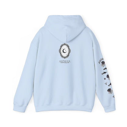 🧜‍♀️“Siren in the Shadows” Unisex Heavy Blend™ Hooded Sweatshirt — haunting, hypnotic, and draped in danger 🖤🌊🧜‍♀️🌑