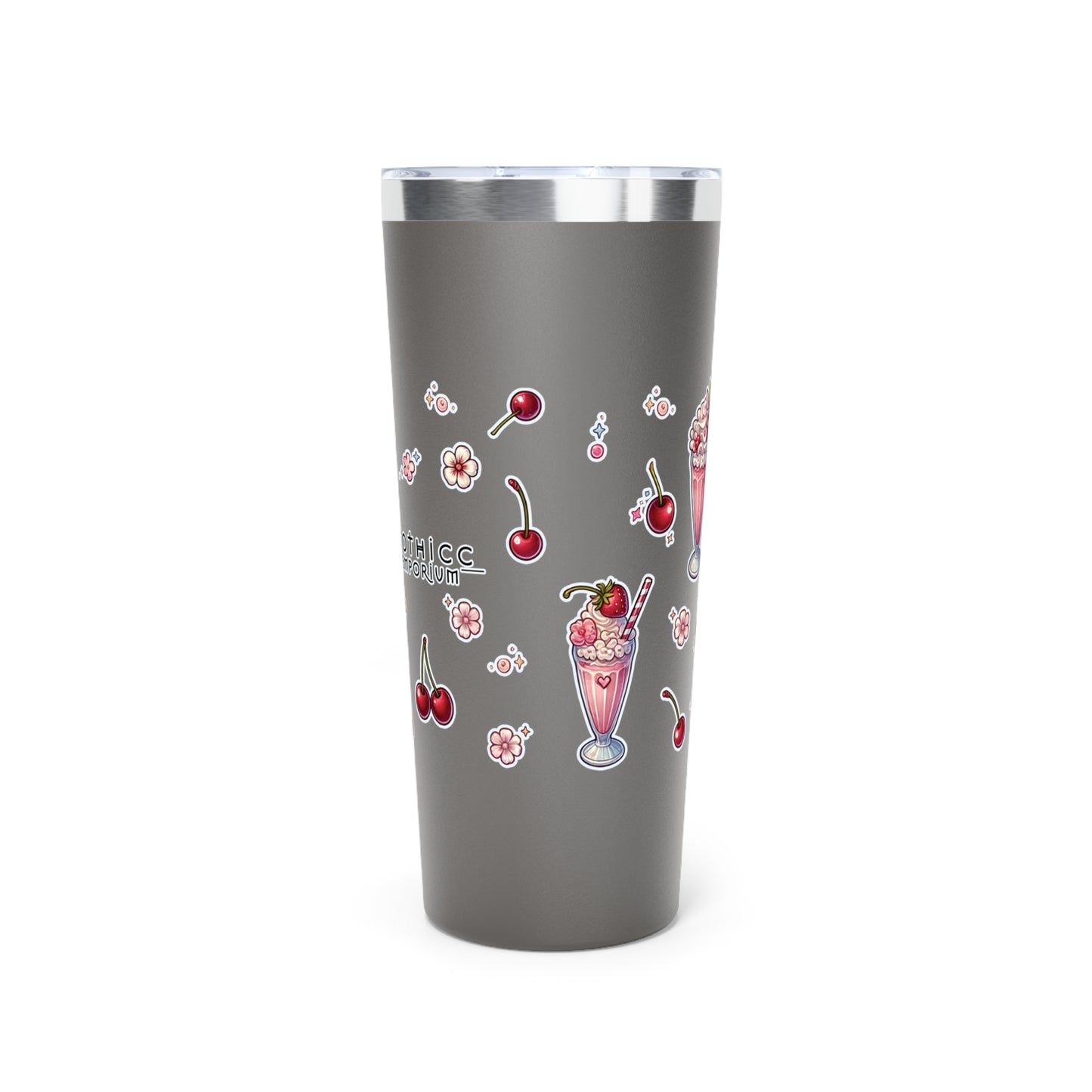 “Milkshake” Copper Vacuum Insulated Tumbler – 22oz — bold, chilled, and curvy with a kick 🐄🥤🖤✨