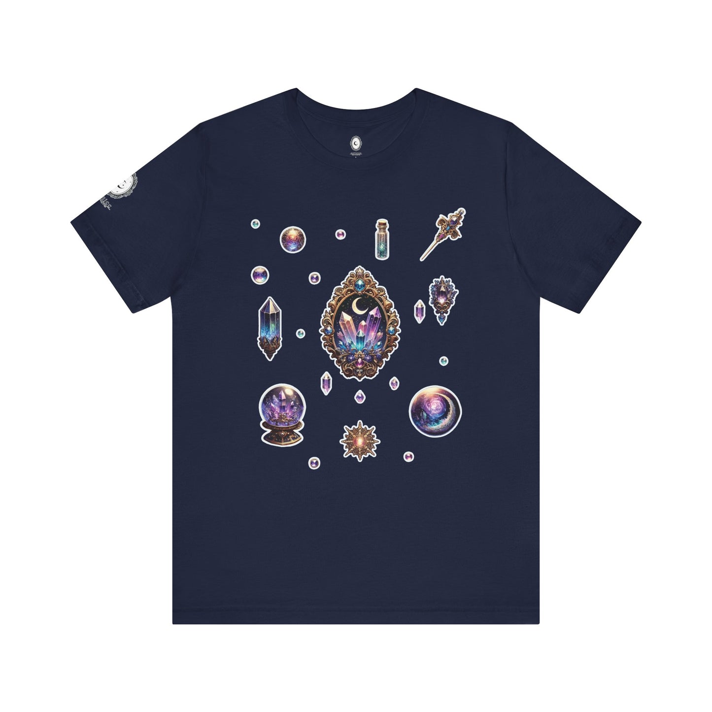 “Crystal Gem” Unisex Jersey Short Sleeve Tee — smooth, sharp, and charged with cosmic energy 💎🌌🖤