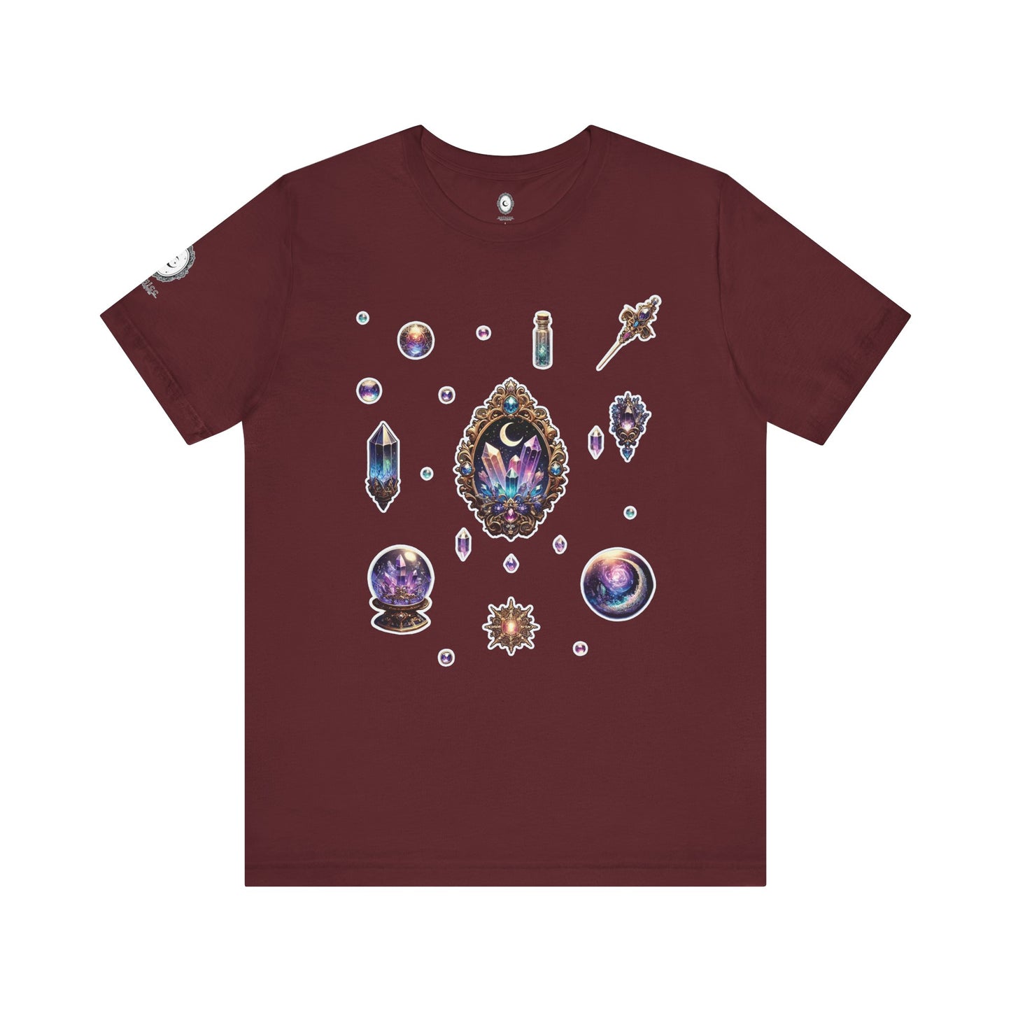 “Crystal Gem” Unisex Jersey Short Sleeve Tee — smooth, sharp, and charged with cosmic energy 💎🌌🖤