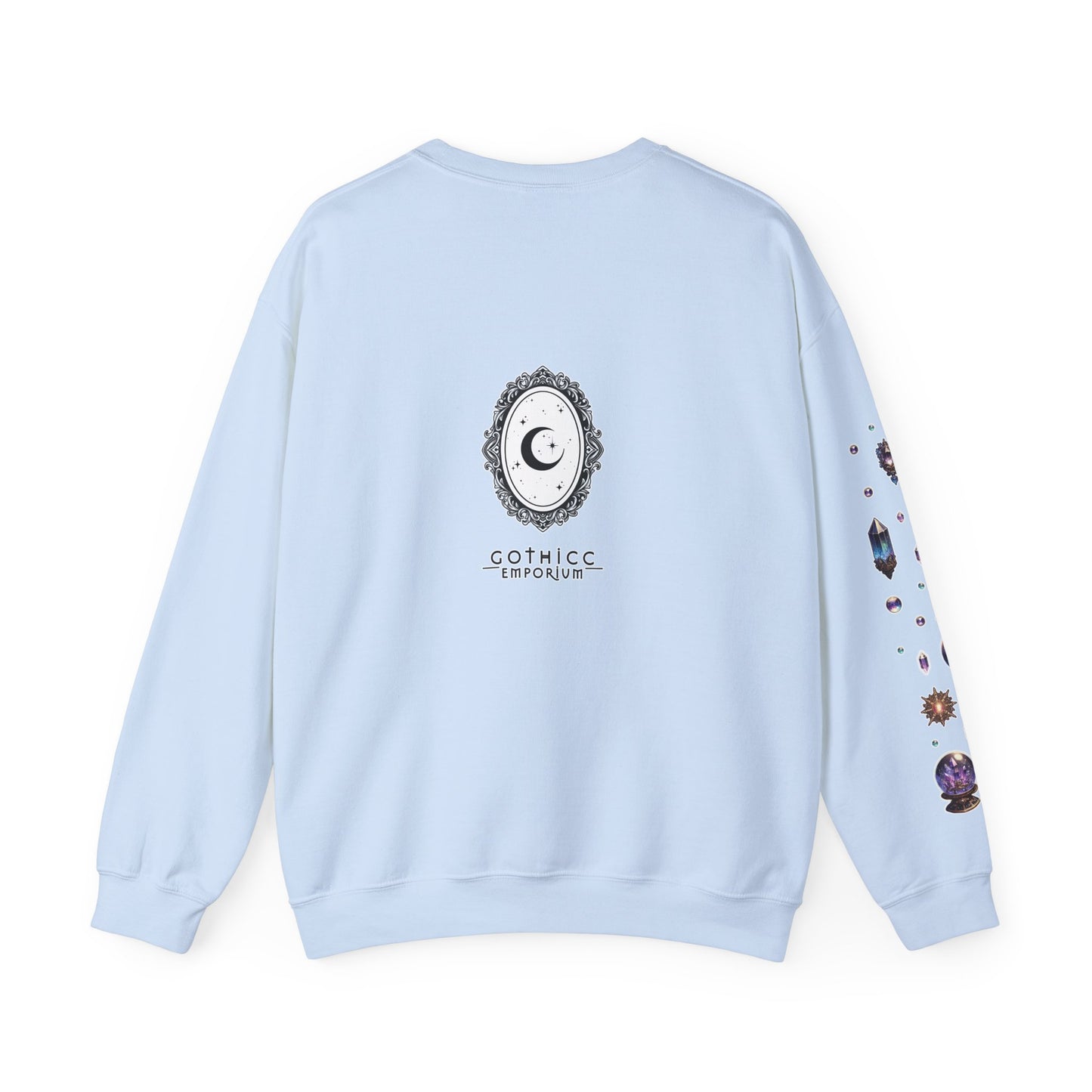 “Crystal Gem” Unisex Heavy Blend™ Crewneck Sweatshirt — soft, strong, and sparkling 💎🌌🖤