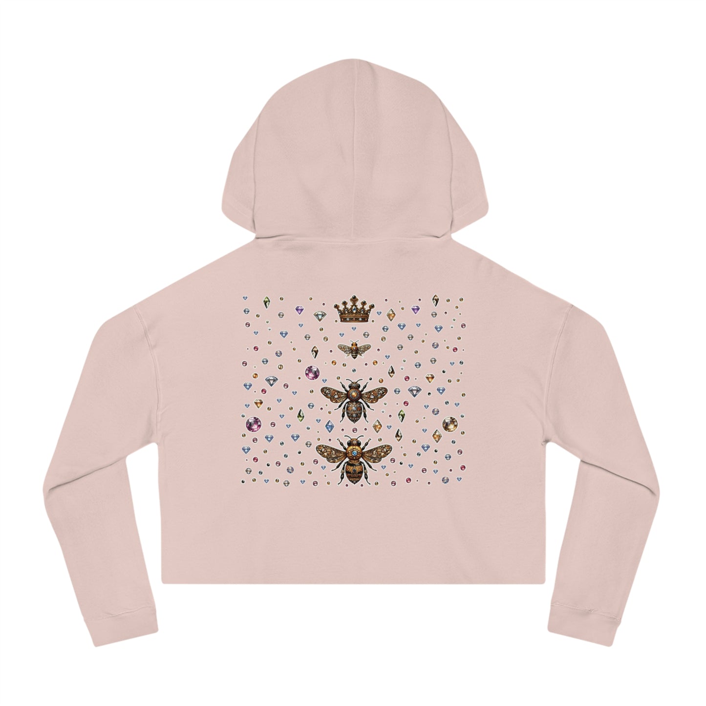 🐝“BEEJEWEL” Cropped Hooded Sweatshirt — sweet like nectar, stung with style 🖤💎
