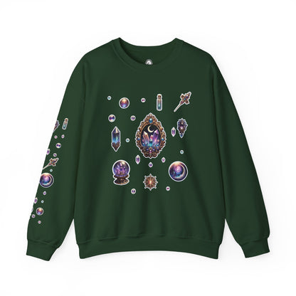 “Crystal Gem” Unisex Heavy Blend™ Crewneck Sweatshirt — soft, strong, and sparkling 💎🌌🖤