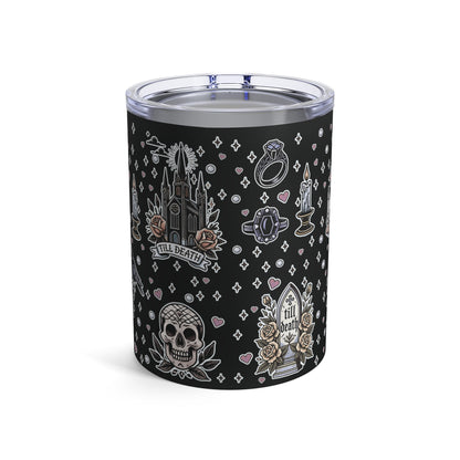 "Bride” Tumbler – 10oz Black— elegant, edgy, and made for matrimony with bite 💍🖤🥂✨