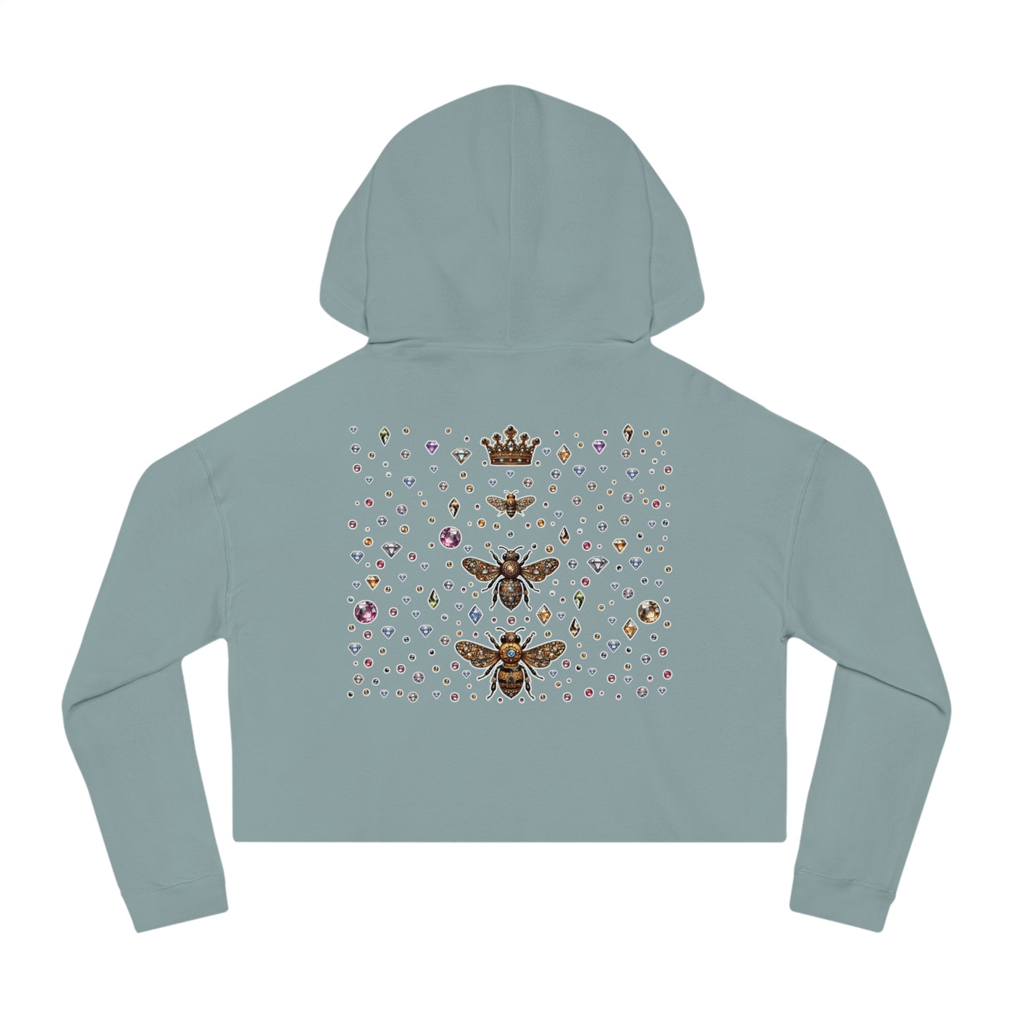 🐝“BEEJEWEL” Cropped Hooded Sweatshirt — sweet like nectar, stung with style 🖤💎