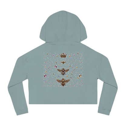 🐝“BEEJEWEL” Cropped Hooded Sweatshirt — sweet like nectar, stung with style 🖤💎