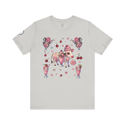“Milkshake Cow” Unisex Jersey Short Sleeve Tee — soft, sassy, and sweet enough to spill 🐄🥤💅🖤