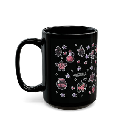 "Berry Bewitched" Black Mug (11oz, 15oz)
