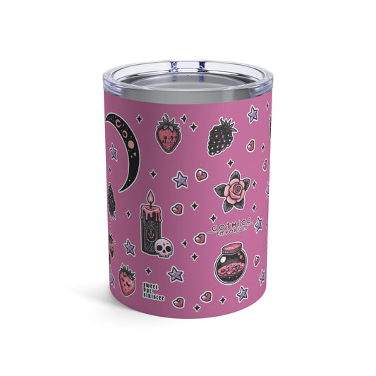 “Berry Bewitched” Tumbler – 10oz pink— sultry, sweet, and steeped in magic 🍓🔮🖤✨