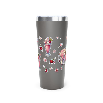 “Milkshake” Copper Vacuum Insulated Tumbler – 22oz — bold, chilled, and curvy with a kick 🐄🥤🖤✨