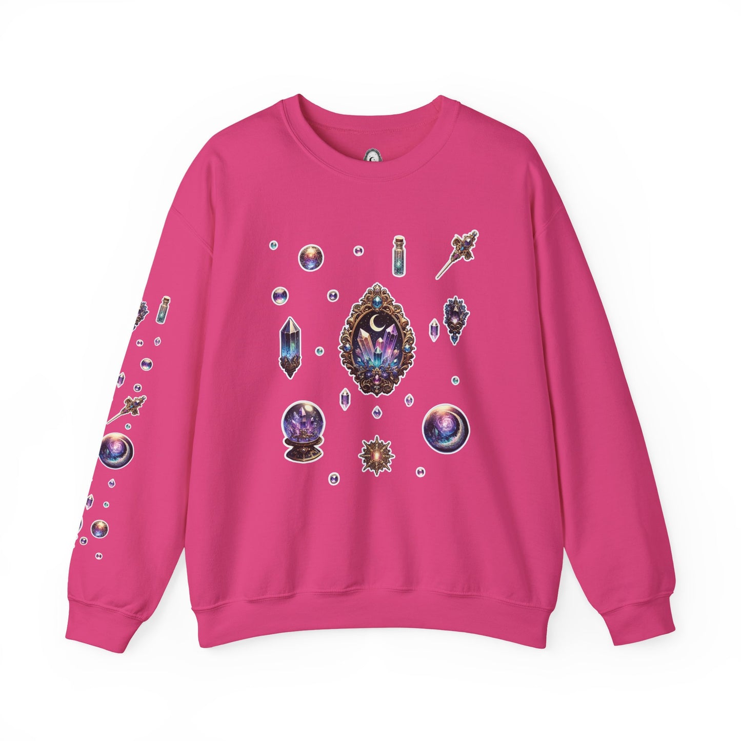 “Crystal Gem” Unisex Heavy Blend™ Crewneck Sweatshirt — soft, strong, and sparkling 💎🌌🖤