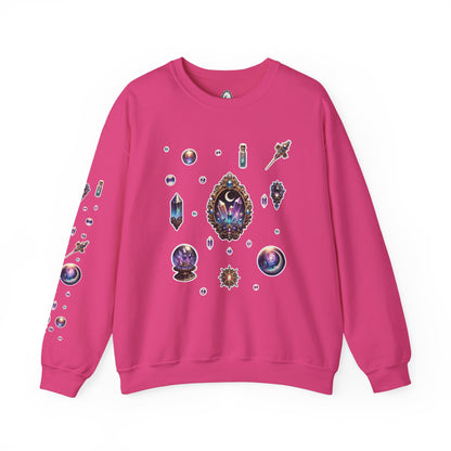 “Crystal Gem” Unisex Heavy Blend™ Crewneck Sweatshirt — soft, strong, and sparkling 💎🌌🖤