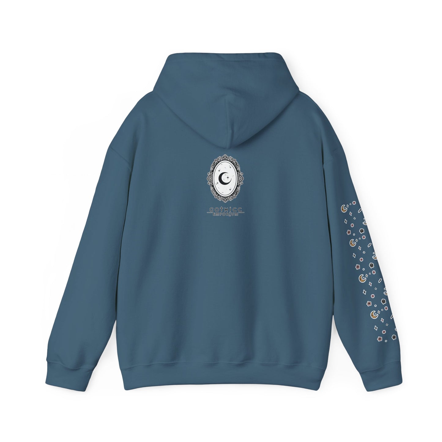🕸️“Soft Goth” Unisex Heavy Blend™ Hooded Sweatshirt — dreamy, deadly, and not here to be tamed 🖤🌙🕸️✨