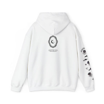 🧜‍♀️“Siren in the Shadows” Unisex Heavy Blend™ Hooded Sweatshirt — haunting, hypnotic, and draped in danger 🖤🌊🧜‍♀️🌑