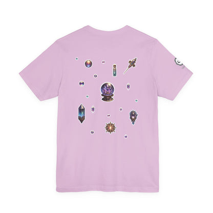 “Crystal Gem” Unisex Jersey Short Sleeve Tee — smooth, sharp, and charged with cosmic energy 💎🌌🖤