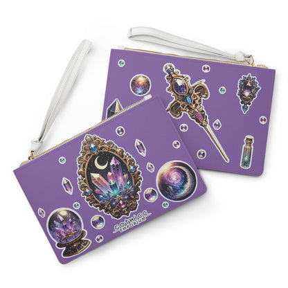 "Crystal Gem" Clutch Bag in purple