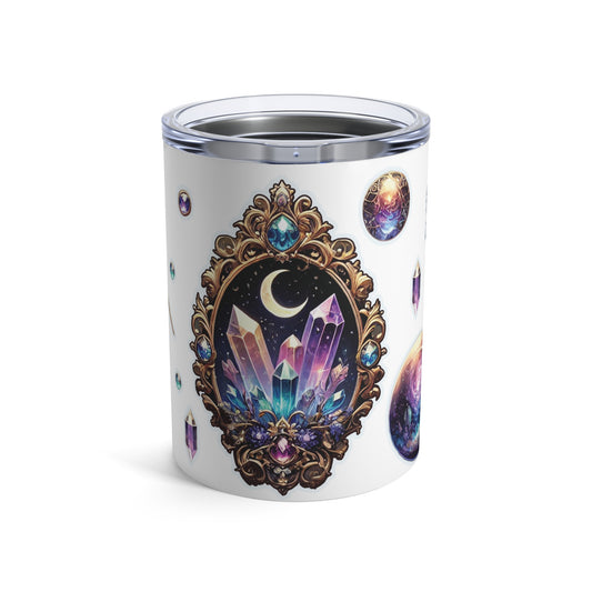 “Crystal Gem” Tumbler – 10oz — radiant, resilient, and ready to recharge 💎☕🌌🖤