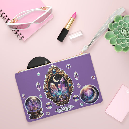 "Crystal Gem" Clutch Bag in purple