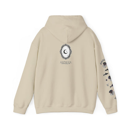 🧜‍♀️“Siren in the Shadows” Unisex Heavy Blend™ Hooded Sweatshirt — haunting, hypnotic, and draped in danger 🖤🌊🧜‍♀️🌑