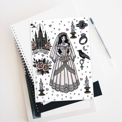 "Bride" Journal in White- Blank