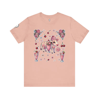 “Milkshake Cow” Unisex Jersey Short Sleeve Tee — soft, sassy, and sweet enough to spill 🐄🥤💅🖤