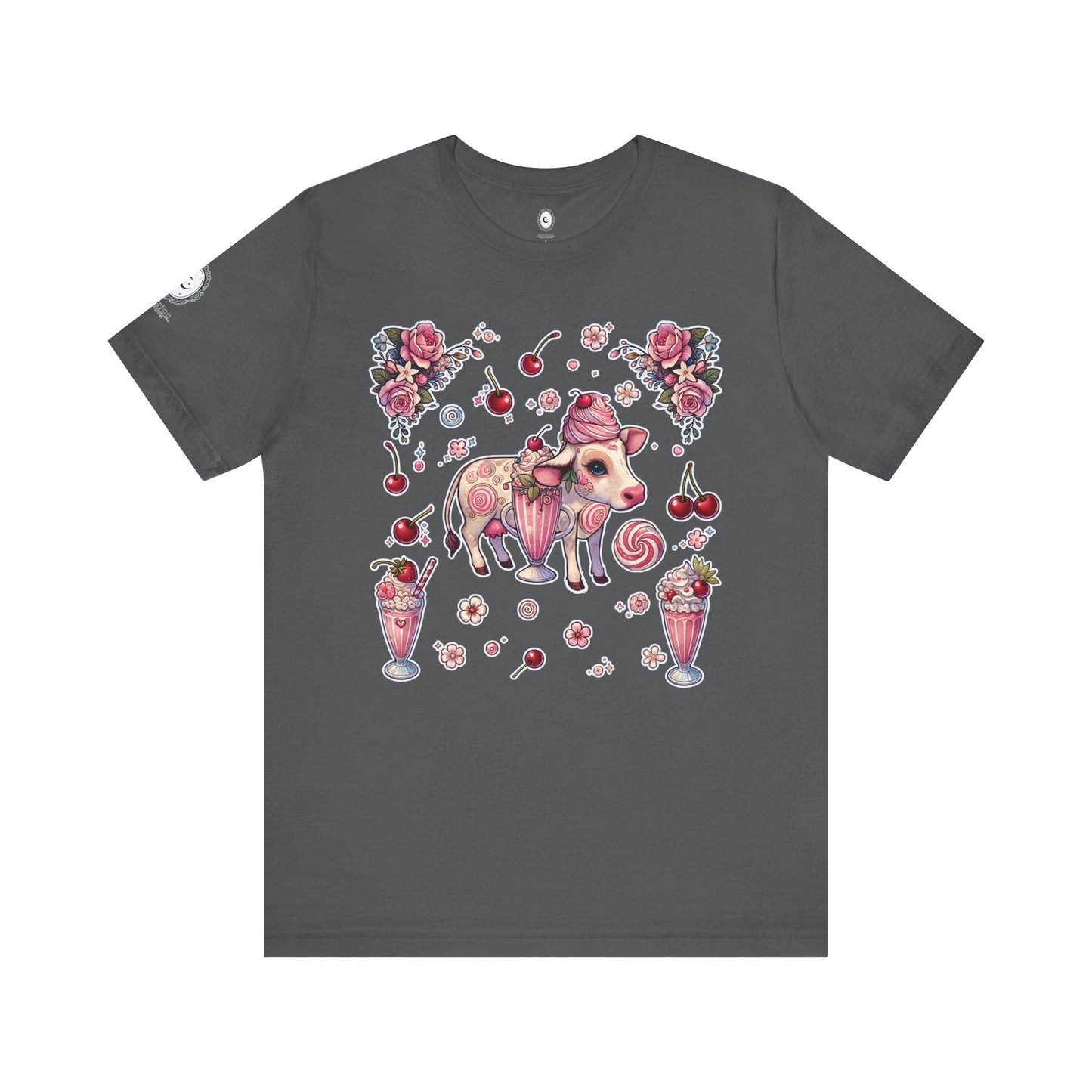 “Milkshake Cow” Unisex Jersey Short Sleeve Tee — soft, sassy, and sweet enough to spill 🐄🥤💅🖤