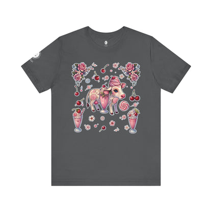 “Milkshake Cow” Unisex Jersey Short Sleeve Tee — soft, sassy, and sweet enough to spill 🐄🥤💅🖤