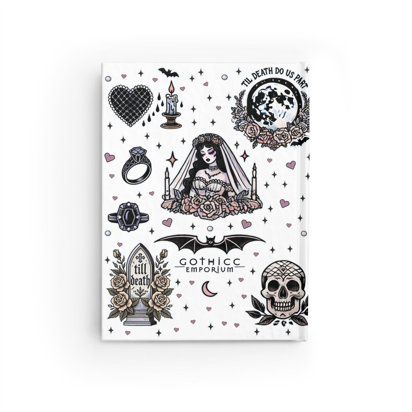 "Bride" Journal in White- Blank