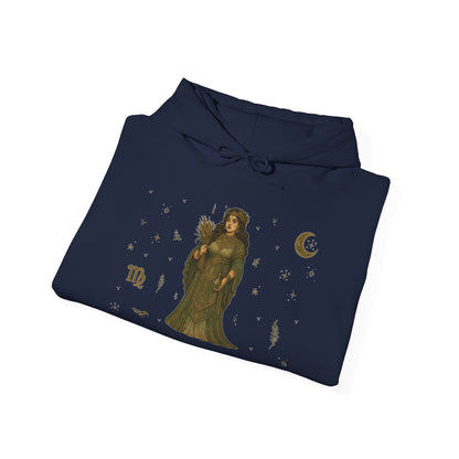 “Virgo” Unisex Heavy Blend™ Hooded Sweatshirt — organized, observant, and witchy in the best way ♍🖤✨