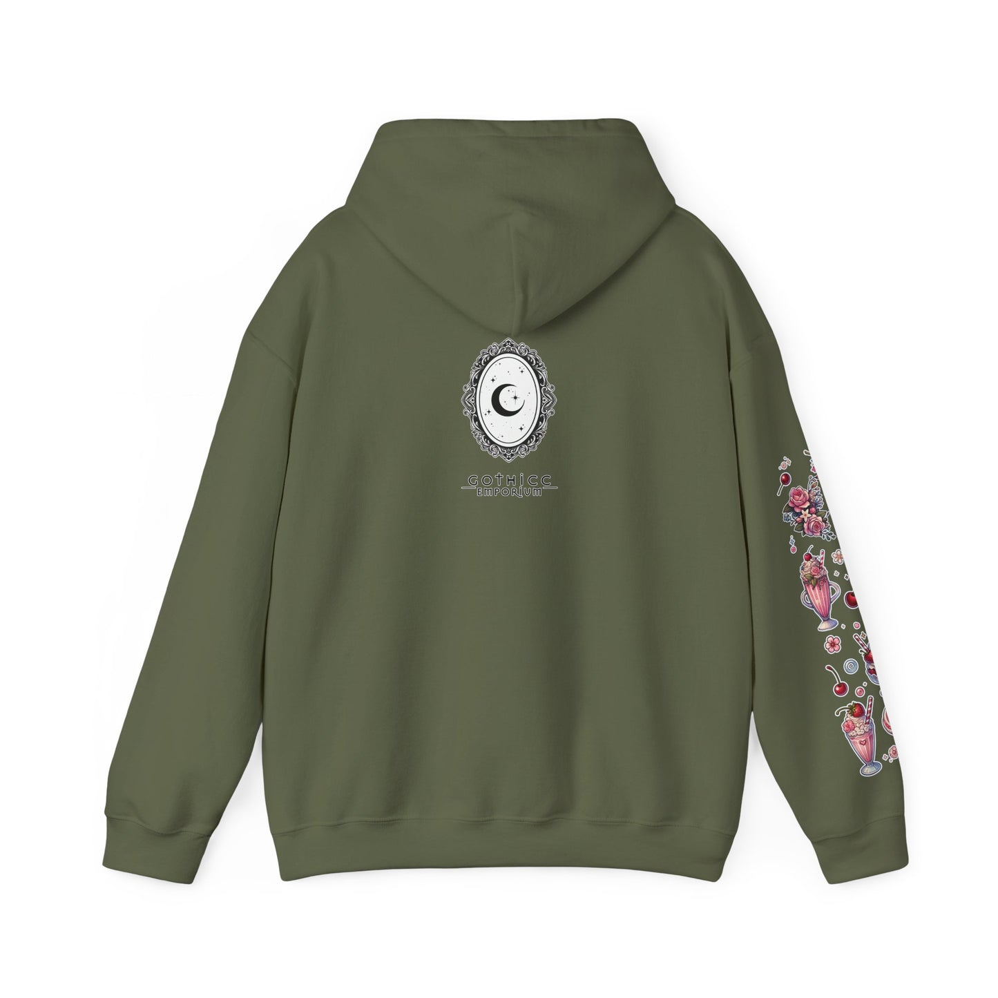 🐄🍓"Milkshake Cow” Unisex Heavy Blend™ Hooded Sweatshirt — sweet, thick, and unapologetically mooo-dy 🐄🍓🖤✨