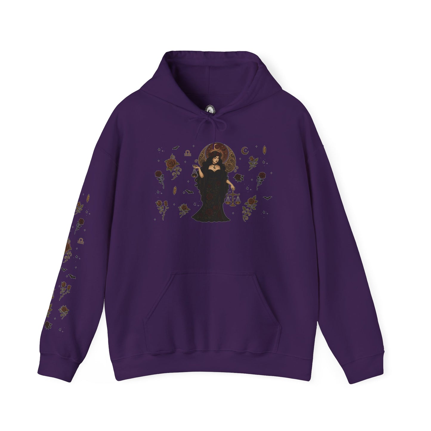 “Libra” Unisex Heavy Blend™ Hooded Sweatshirt — balanced, bold, and serving celestial symmetry♎🖤⚖️✨