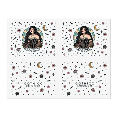 “Soft Goth” Sticker Sheet – 11x8.5 — delicate doom with a velvet edge 🕯️🌸🖤✨