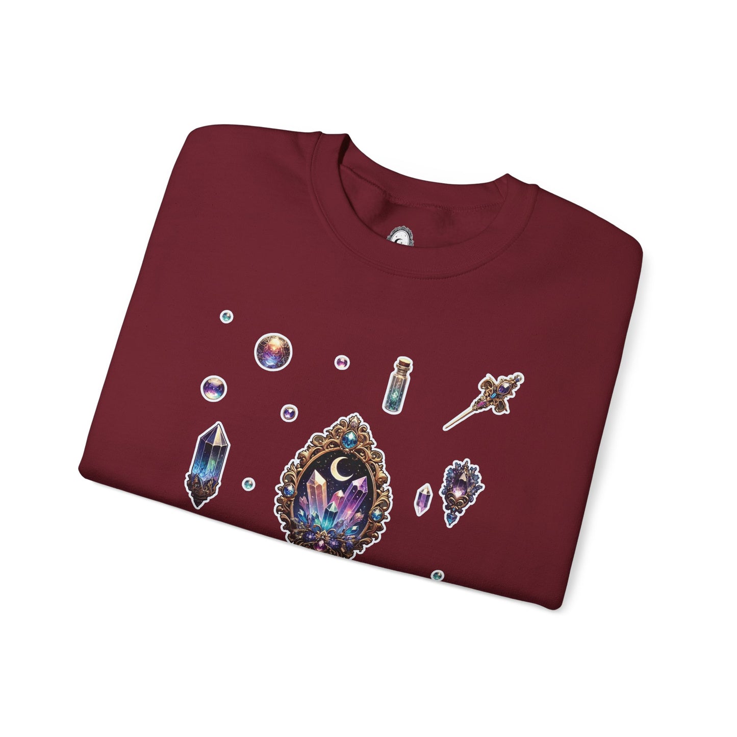 “Crystal Gem” Unisex Heavy Blend™ Crewneck Sweatshirt — soft, strong, and sparkling 💎🌌🖤