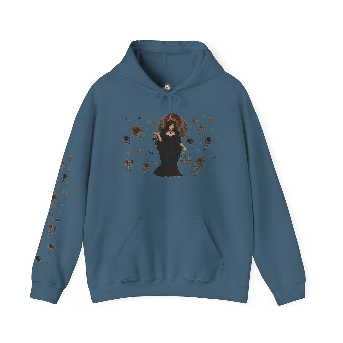 “Libra” Unisex Heavy Blend™ Hooded Sweatshirt — balanced, bold, and serving celestial symmetry♎🖤⚖️✨
