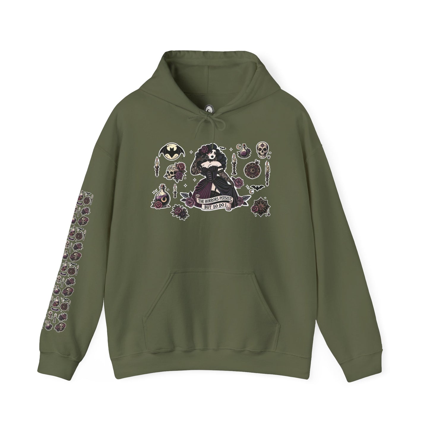 "The Horrors Persist" Unisex Heavy Blend™ Hooded Sweatshirt