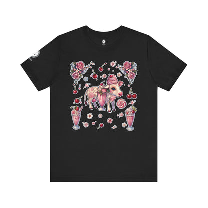 “Milkshake Cow” Unisex Jersey Short Sleeve Tee — soft, sassy, and sweet enough to spill 🐄🥤💅🖤
