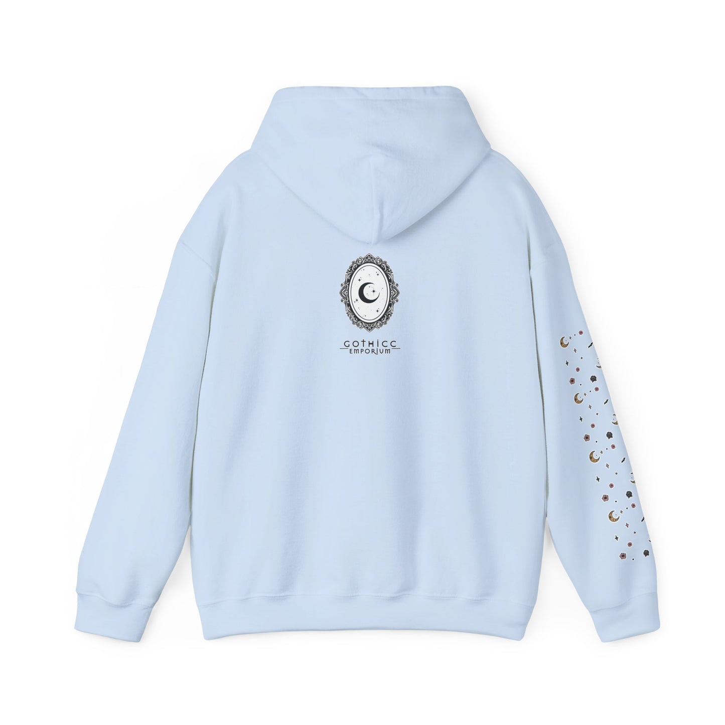 🕸️“Soft Goth” Unisex Heavy Blend™ Hooded Sweatshirt — dreamy, deadly, and not here to be tamed 🖤🌙🕸️✨