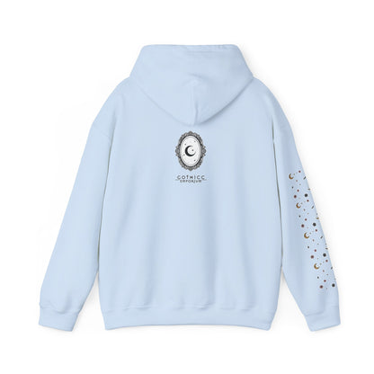 🕸️“Soft Goth” Unisex Heavy Blend™ Hooded Sweatshirt — dreamy, deadly, and not here to be tamed 🖤🌙🕸️✨