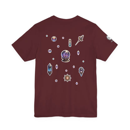“Crystal Gem” Unisex Jersey Short Sleeve Tee — smooth, sharp, and charged with cosmic energy 💎🌌🖤