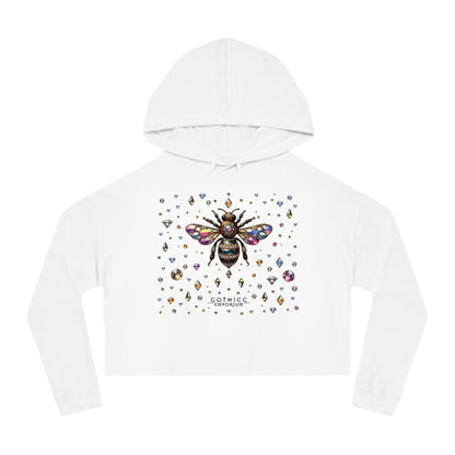 🐝“BEEJEWEL” Cropped Hooded Sweatshirt — sweet like nectar, stung with style 🖤💎