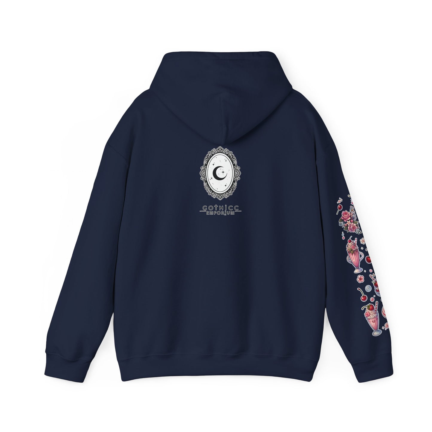 🐄🍓"Milkshake Cow” Unisex Heavy Blend™ Hooded Sweatshirt — sweet, thick, and unapologetically mooo-dy 🐄🍓🖤✨