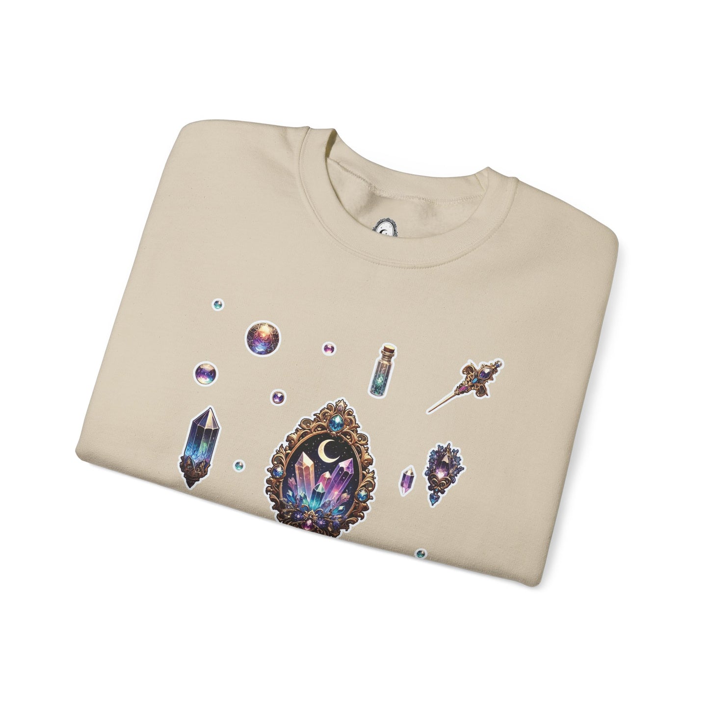 “Crystal Gem” Unisex Heavy Blend™ Crewneck Sweatshirt — soft, strong, and sparkling 💎🌌🖤